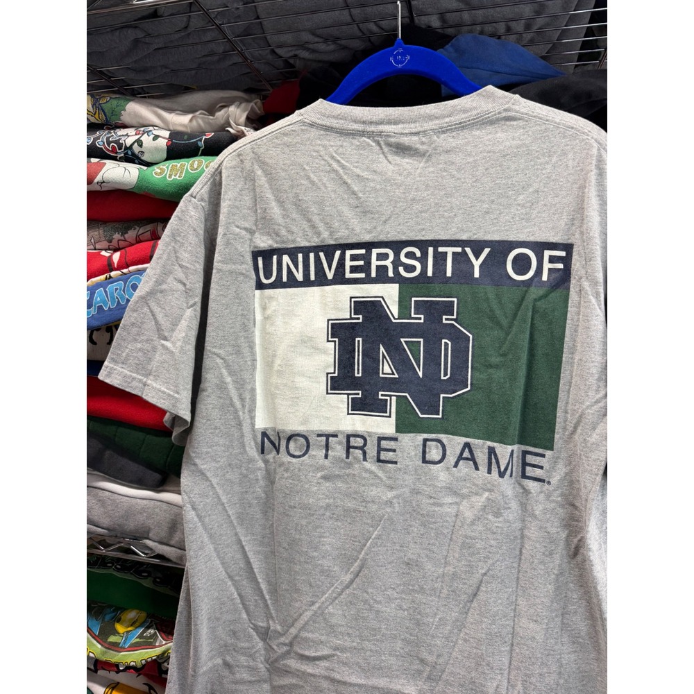 Jansport Notre Dame Fighting Irish T Shirt Mens Medium Gray Short Sleeve 6638